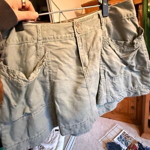 Women's olive, gray and brown skirts. Sold separately